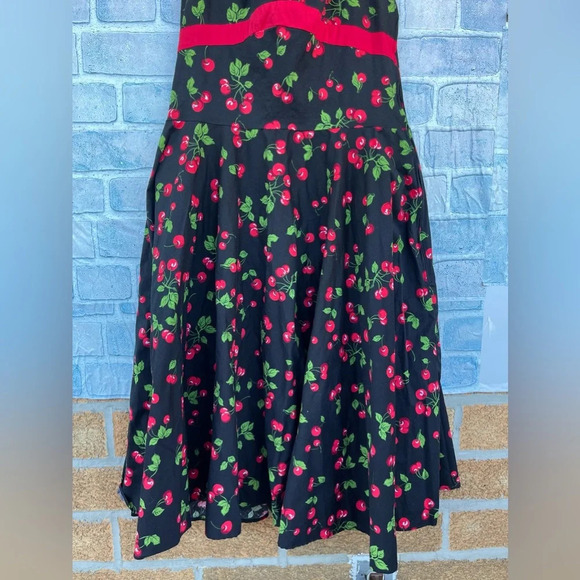 Pinup Couture Cherry Halter Dress size large - Picture 5 of 16